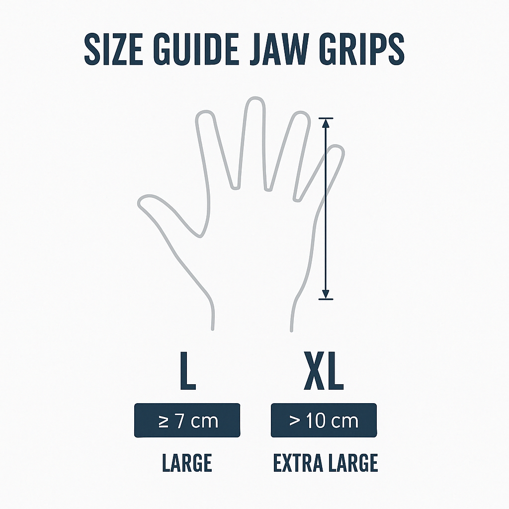 Guía de tallas - Calleras JAW GRIPS - SIN MAGNESIO